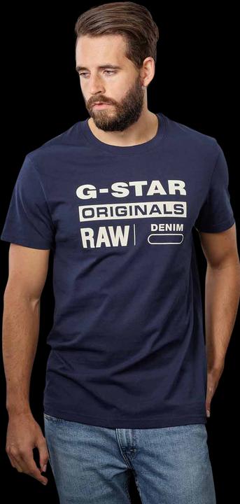 G-Star Printed Graphic Eight T-Shirt Regular Fit Sartho Blue