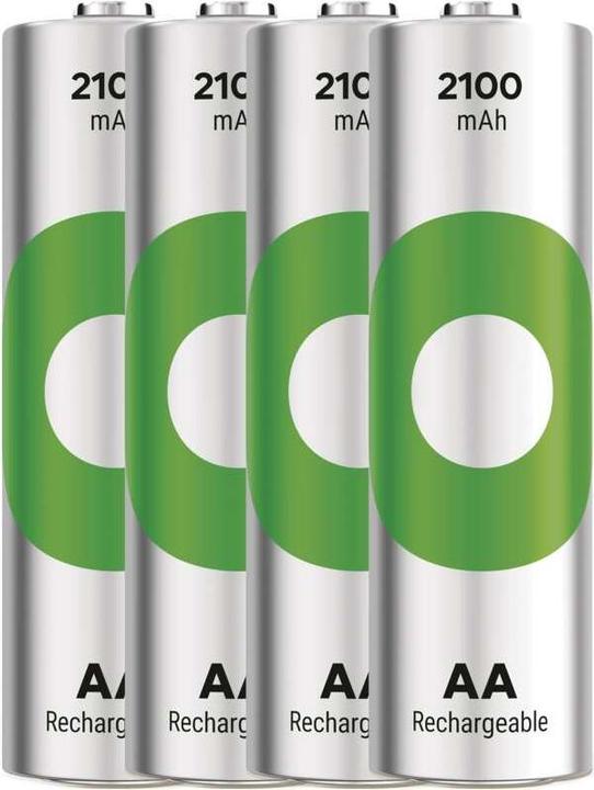 Productafbeelding GP Batteries GP ReCyko Alledaagse Batterijlader, B441 (USB), incl. 4 x AA 2100 mAh Batterijen (4 Pcs., AA, 2100 mAh, Oplaadbare batterijen + lader)