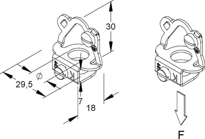 Actual product image Kleinhuis Luminaire hanger