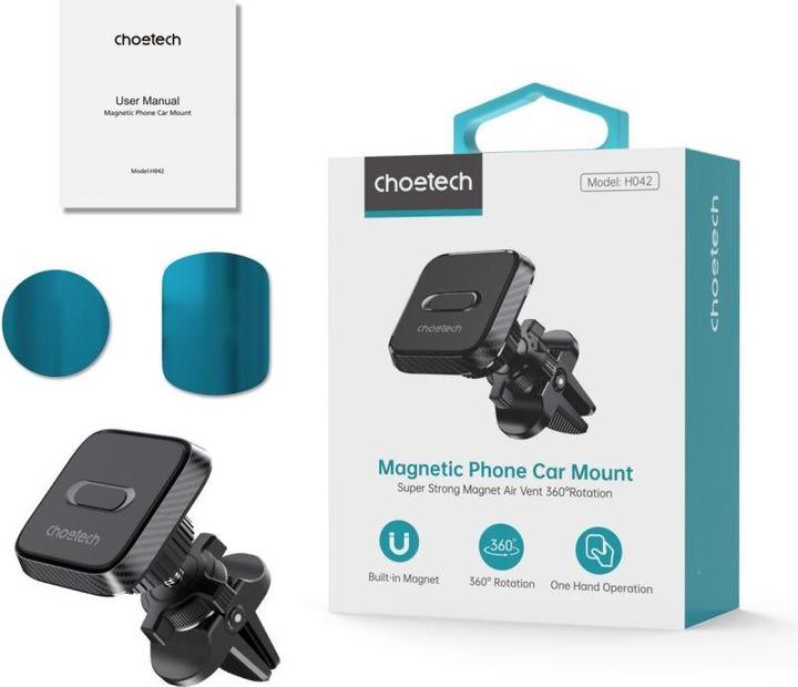 Produktbild Choetech H042 magnetischer Autohalter für Lüftungsschlitze – schwarz