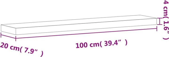 Immagine prodotto VidaXL Wandregal 100x20x4 cm Massivholz Buche,Material: Massives (100 x 20 x 4 cm)