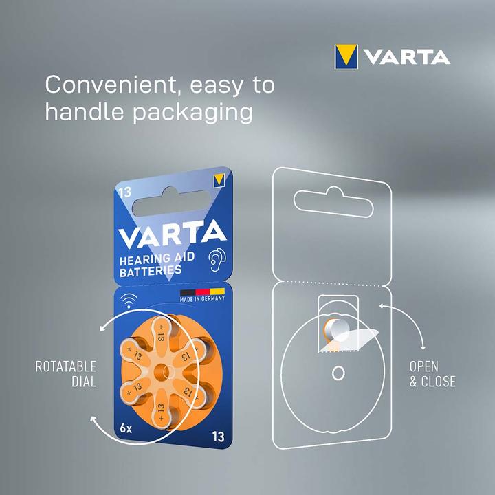 Image du produit Varta Hearing Aid Battery 13 6 bli (6 pcs, 13, 310 mAh)