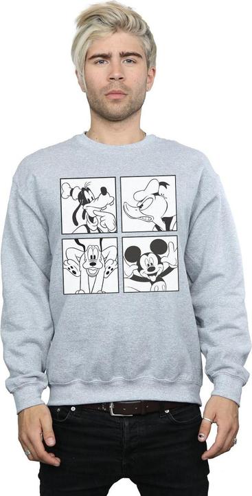 Actual product image Disney Mens Mickey, Donald, Goofy And Pluto Boxed Sweatshirt (XL)