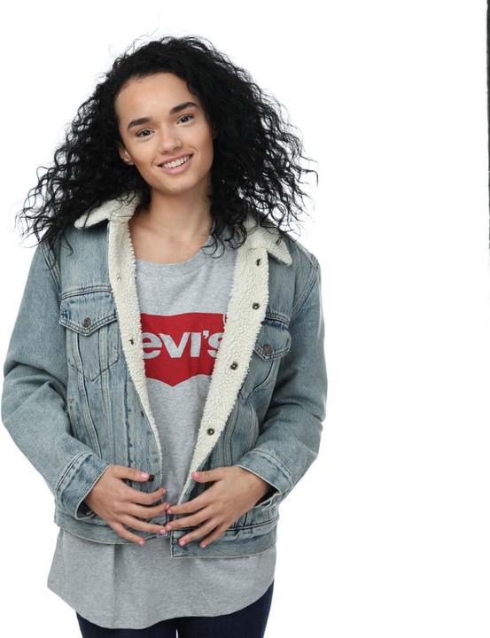 Actual product image Levis Womens/Ladies Ex-Boyfriend Sherpa Trucker Jacket (32 D)