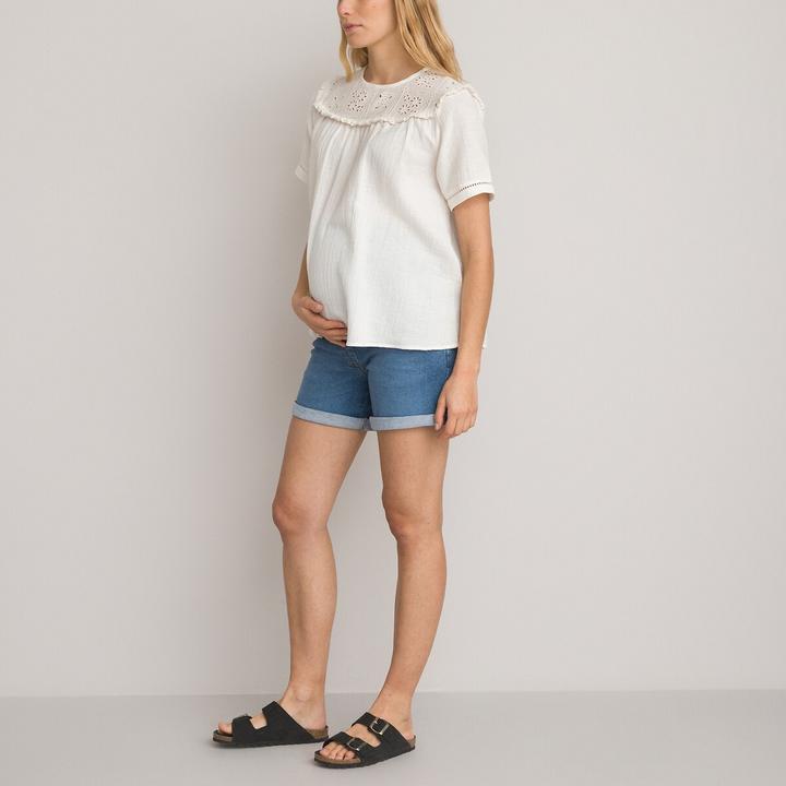 Produktbild La Redoute Collections Umstandsshorts aus Denim (42)