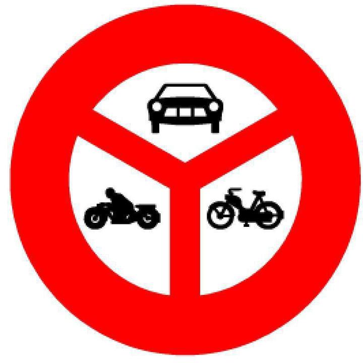 Actual product image BRW Prohibition for motor vehicles, motorcycles, mopeds