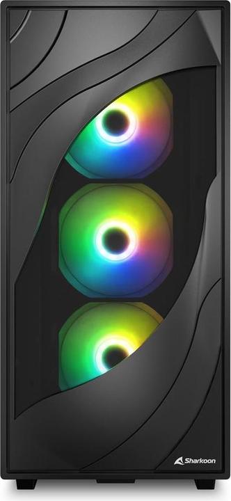 Produktbild Sharkoon Rebel C80M RGB ATX Black (schwarz) (ATX, Mini-ITX, mATX)