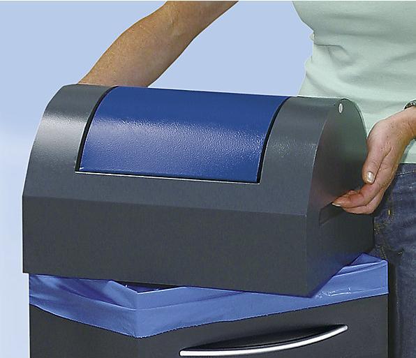 Actual product image kaiserkraft Recyclable material collector made of sheet steel, flame-extinguishing (75 l)