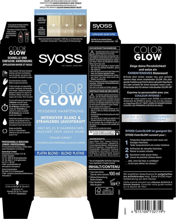 Produktbild Syoss Color Glow (Platin Blond)