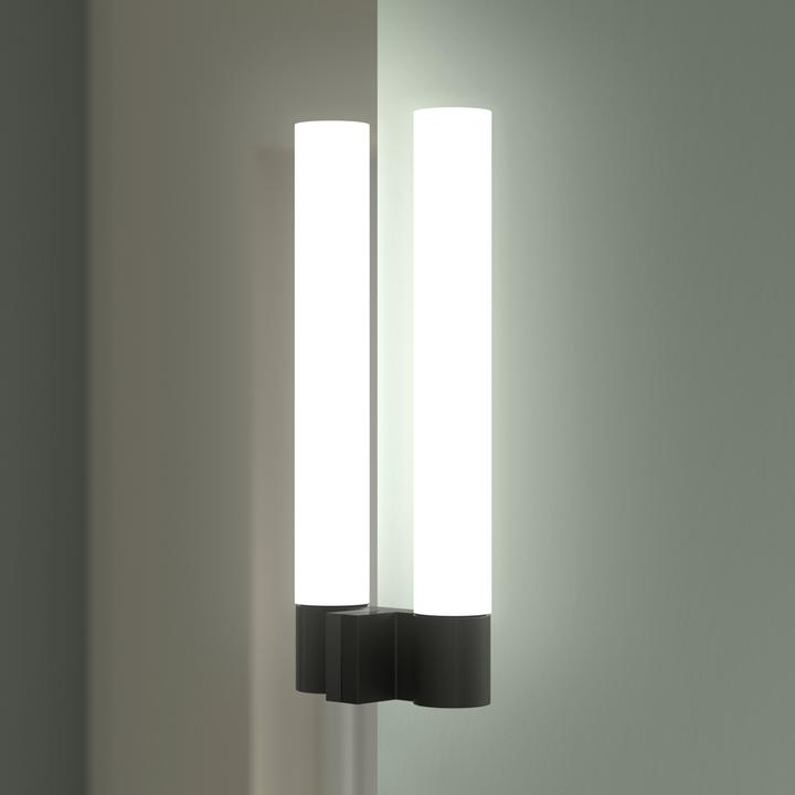 Produktbild Duravit Sivida Spiegel, Diamantschwarz Matt, 1250x36x650mm, Aufsatzleuchte, Sensorschalter, Netzansc