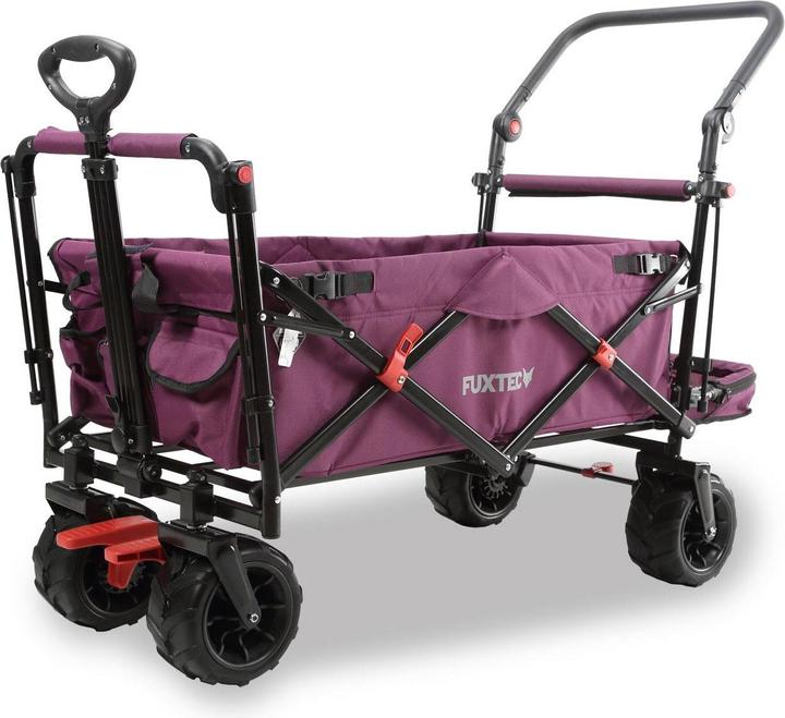 Produktbild Fuxtec Strand-Bollerwagen FX-CTB800 mit UV-geschütztem Sonnendach,Schiebegriff & Innenraumverlängeru