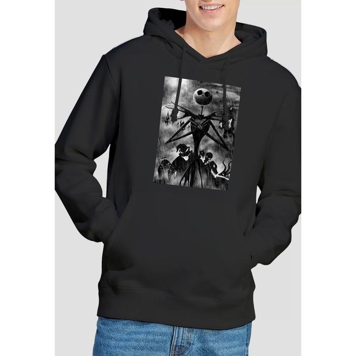 Actual product image The Nightmare Before Christmas Mens Jack Skellington Rain Hoodie (XL)