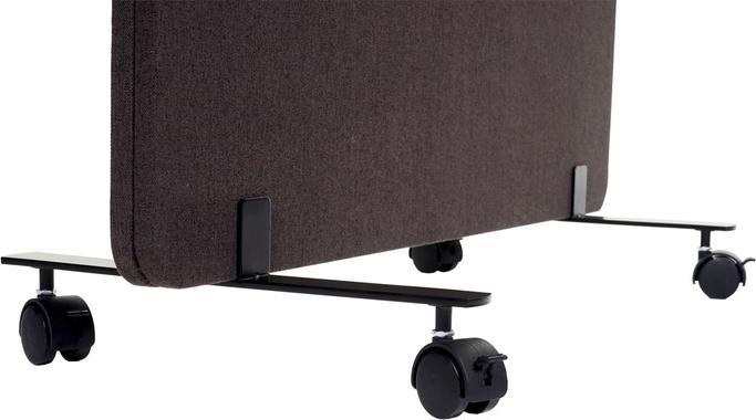 Produktbild Mendler Akustik-Trennwand, Büro-Sichtschutz Raumteiler Pinnwand, doppelwandig rollbar Stoff/Textil - 127x80c (127 x 80 x 39 cm)