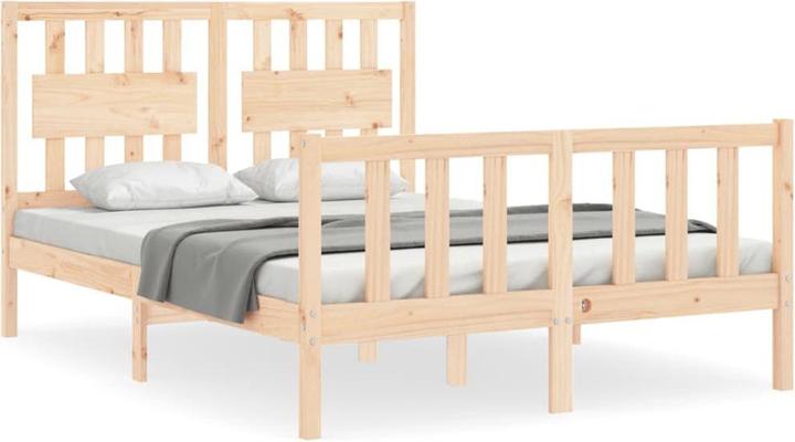 Produktbild VidaXL Massivholzbett mit Kopfteil 4FT6 Double (135 x 190 cm)