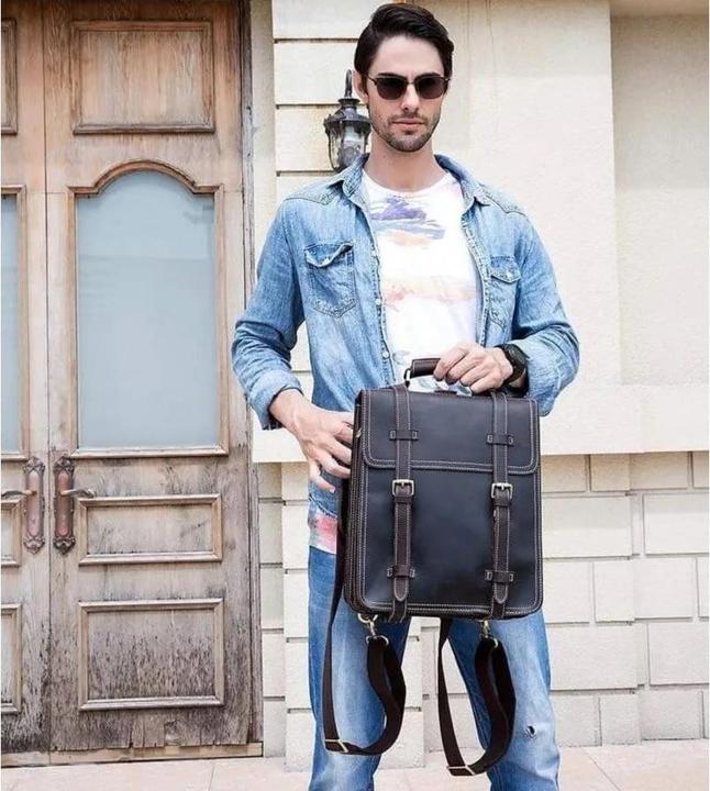Produktbild Only-Bags.Store Vintage Lederrucksack, Lederrucksack