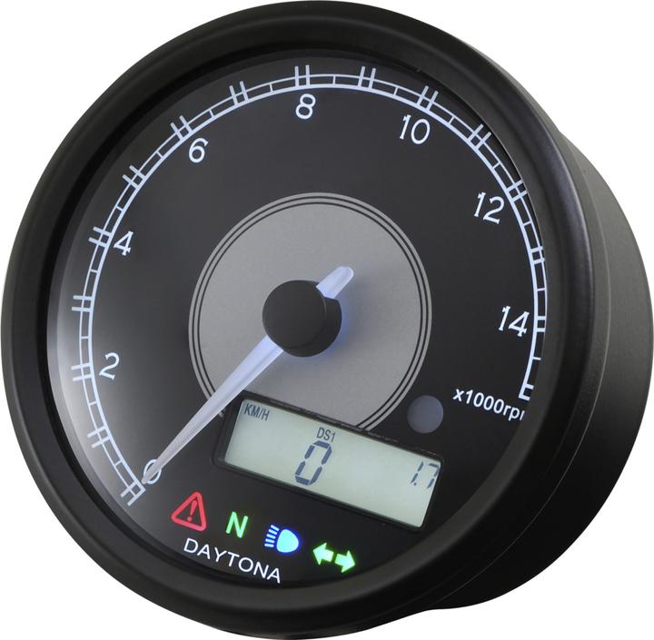 Immagine prodotto Daytona Contagiri "Velona80" da 15000 giri/min, LED bianco, nero