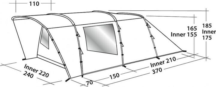 Produktbild Easy Camp Palmdale 400 (Tunnelzelt, 14 kg, 4 Personen)