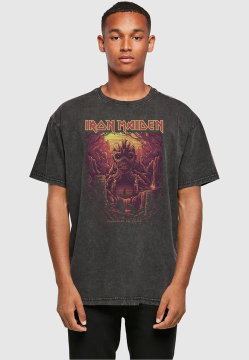 Actual product image Merchcode Iron Maiden - Mummy Acid Washed Heavy Oversized Tee - 114469 (S)