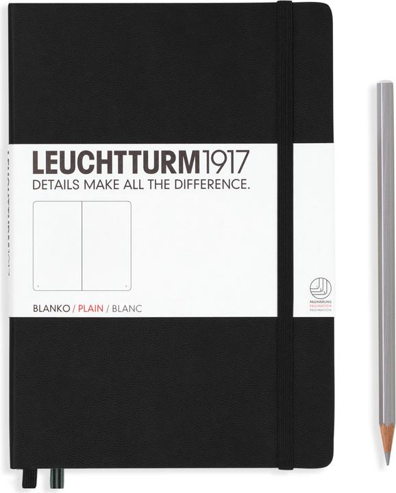 Leuchtturm1917 Notizbuch (A5, Blanko, Harter Einband)