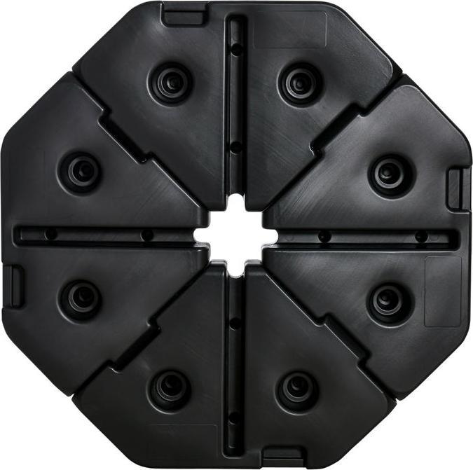 Produktbild Swisshandel24 Sonnenschirmgewicht 4-tlg. Schirmgewicht für Ampelschirm Bodenkreuz Sand/Wasser befüllbar bis 140 HD