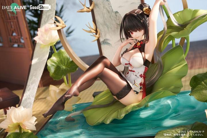 Actual product image GoodShow Date A Live: Spirit Pledge PVC Statue 1/7 Kurumi Tokisaki Ink Black China Dress Ver. 22 cm