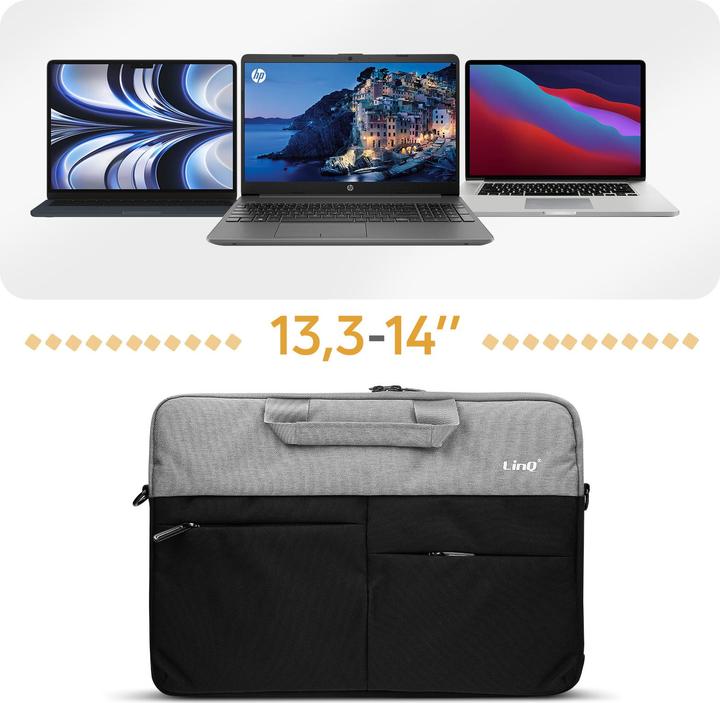 Immagine prodotto LinQ Borsa per notebook da 13,3 a 14 pollici (14", Universale)