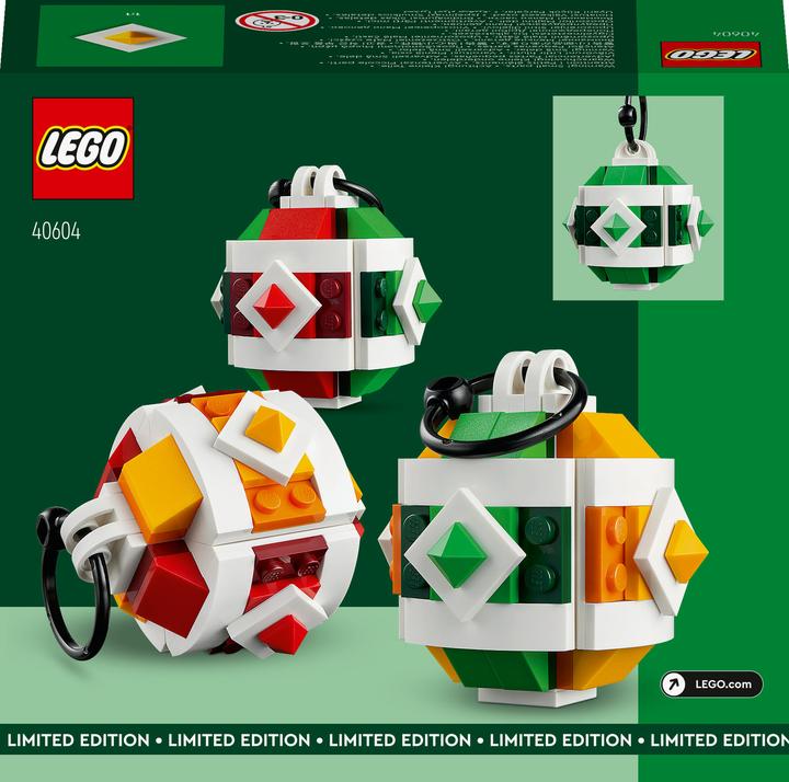 Actual product image LEGO Christmas bauble set (40604, LEGO Rare Sets)