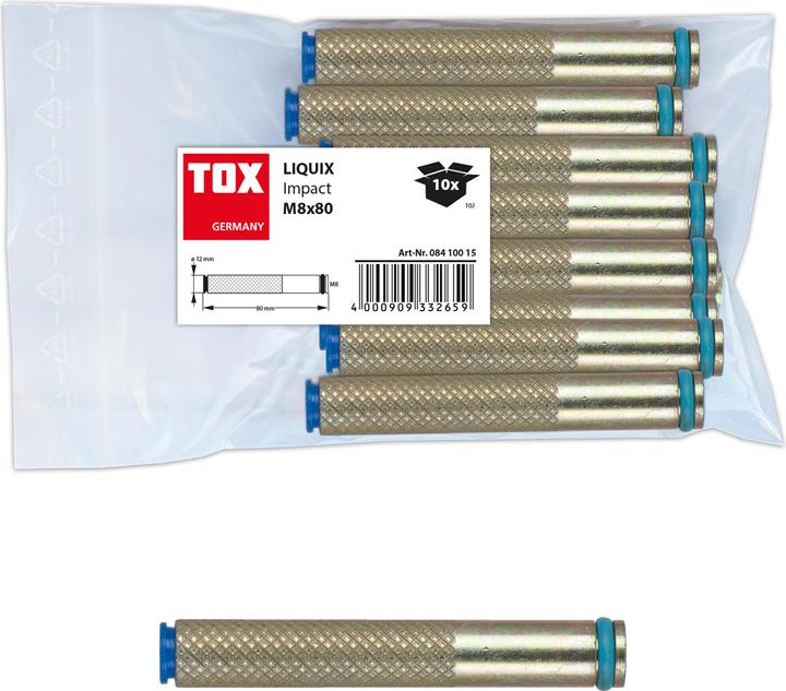 Immagine prodotto Tox Accessori per malte composite Liquix Impact M8x80 mm (10 pz.)