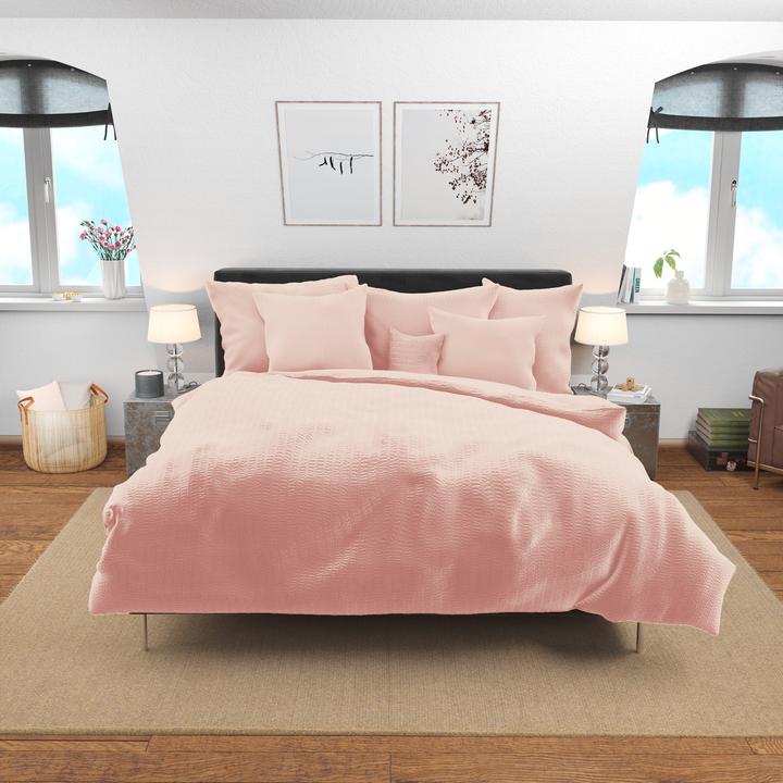 Actual product image Lotus Bettwaren Bed Linen Satin Seersucker uni (Pillowcase, 65 x 65 cm)