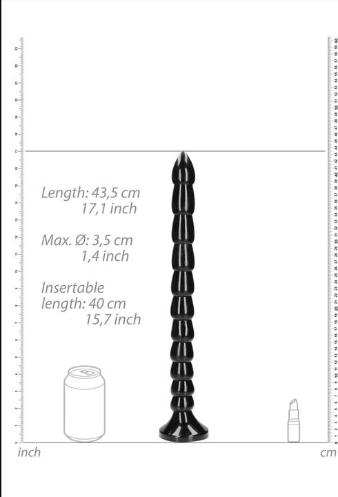Actual product image Ouch! Stacked Anal Snake - 16"/ 40 cm