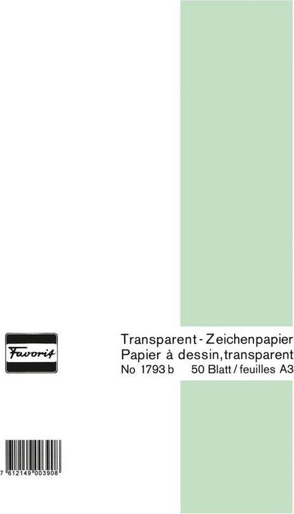 Produktbild Rumold Transparent-Papier-Blöcke (A3, Blanko)
