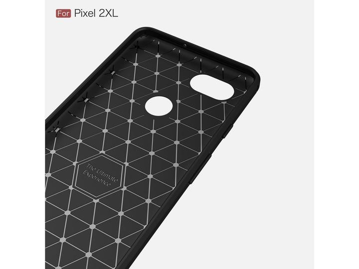 Actual product image Screenguard Google Pixel 2 XL Cover Carbon Brushed Soft TPU (Google Pixel 2 XL)