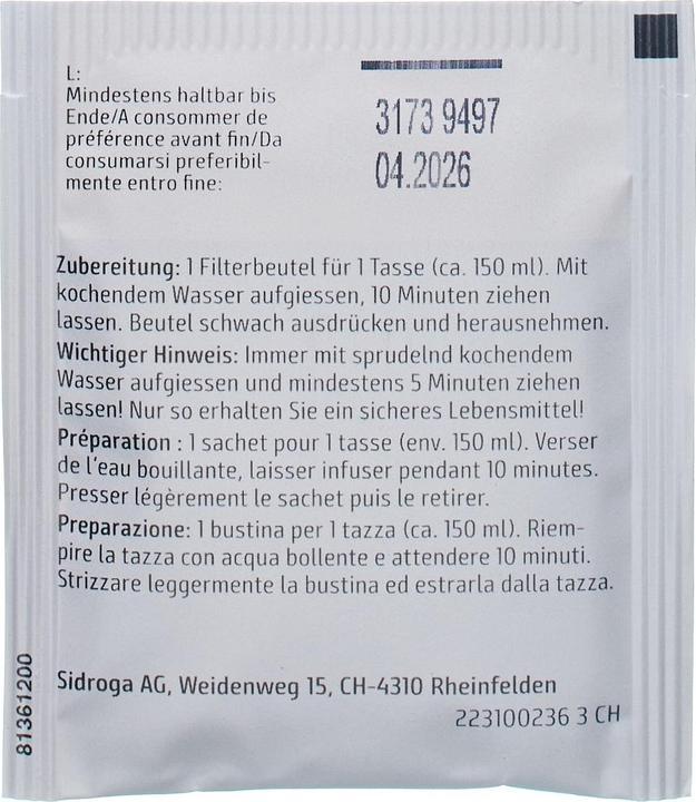 Valeurs nutritives et ingrédients Sidroga Silhouette du bien-être (20 g)