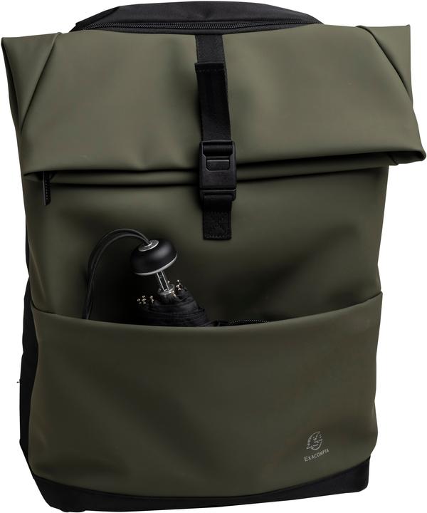 Exacompta Sac à dos ordinateur Exactive Young 2 compartiments - Kaki (18 l)