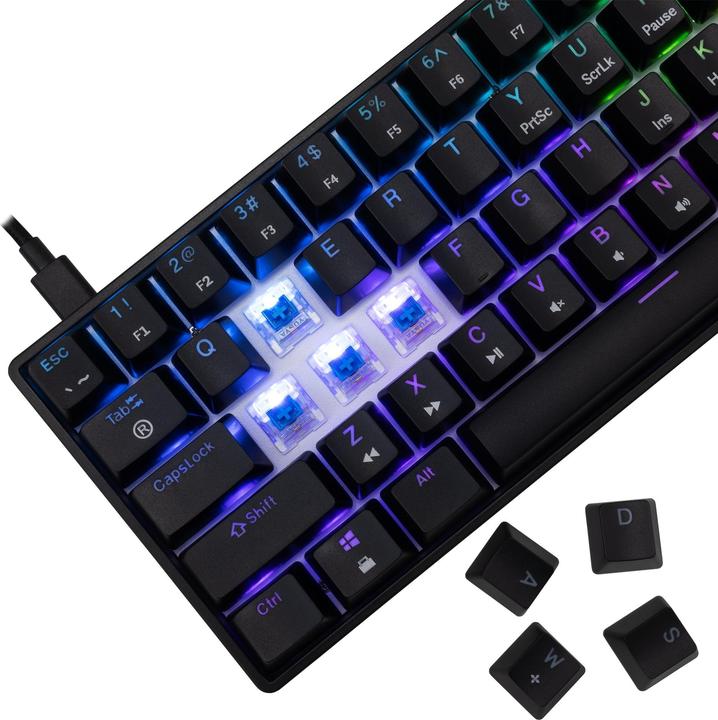 Immagine prodotto White Shark GK-004121 Shinobi-2 Blue Switch, Black US (US, Senza fili)