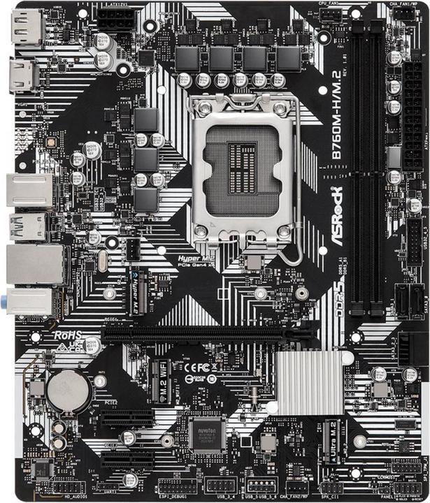 Actual product image AsRock B760M-HDV/M.2 (LGA 1700, Intel B760, mATX)