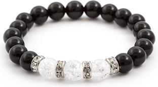 Beneto Bead bracelet made of onyx and crystal MINK51 / 17