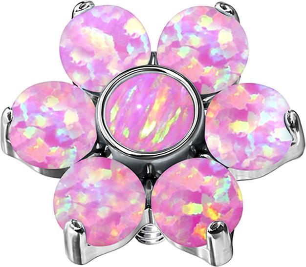 Immagine prodotto Star Piercing Dermal Anchor Flower Rosa opalino (senza ottone, Acciaio chirurgico 316L)