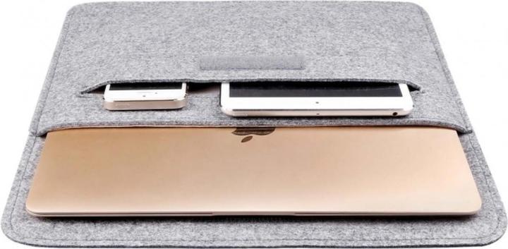 Image du produit Screenguard 2-in-1 Felt Sleeve Sacoche pour Macbook & Notebook 12" 11" en feutre (12", Apple)