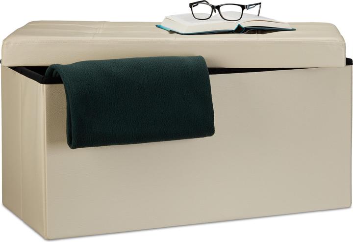 Relaxdays Bench storage space (76 cm)