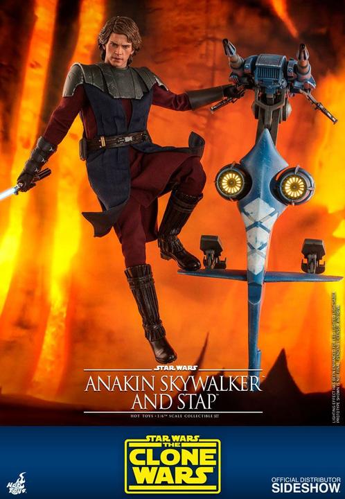 Actual product image Hot Toys Star Wars - The Clone Wars "Anakin Skywalker & STAP" 1/6 Scale Figure