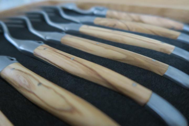 Produktbild Laguiole en Aubrac Gabel Olivenholz (6 Stück)