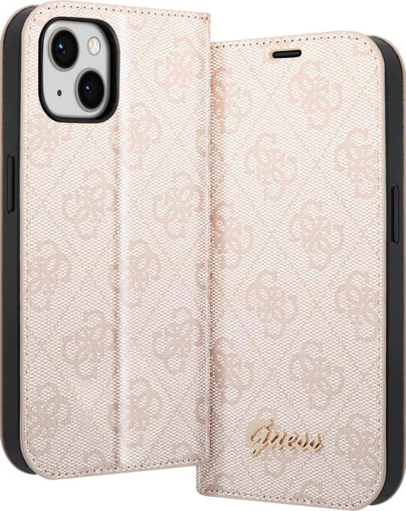 Produktbild Guess GUBKP14MHG4SHP iPhone 14 Plus 6,7" różowy/pink book 4G Vintage Gold Logo (Apple iPhone 14 Plus)