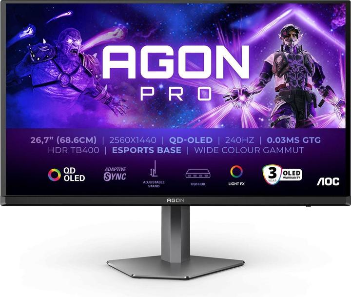 Actual product image AOC Agon PRO AG276QZD2 (2560 x 1440 pixels, 26.70")