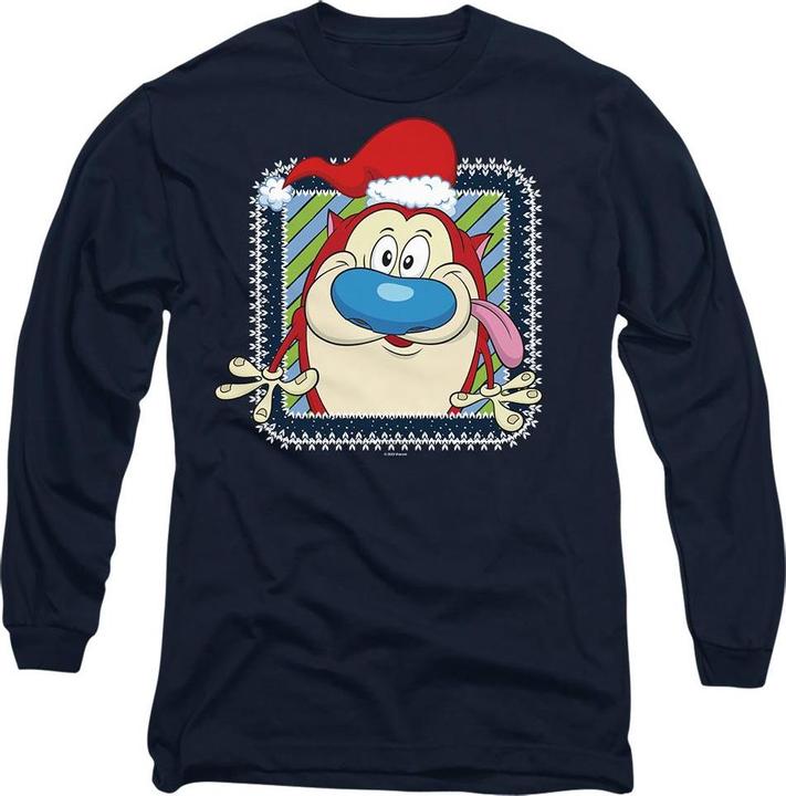 Immagine prodotto Ren & Stimpy Festive Maglietta Natale Cappello da Babbo Natale Adulto Unisex (XXL)