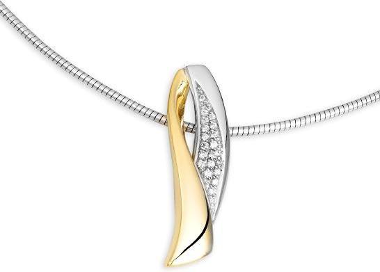 Breuning ANHÄNGER - BRILL. 0,14 Ct. H/si (750/18 K Gold)