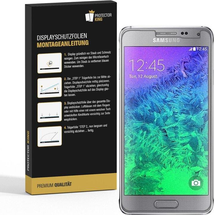 Produktbild Protectorking 2x Displayschutzfolie matt Anti-Reflex entspiegelt (2 Stück, Samsung Galaxy Alpha)