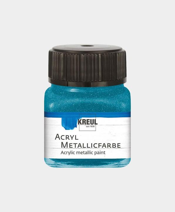 Actual product image Kreul Acrylic metallic paint, creamy opaque, 20 ml (Petrol, 20 ml)