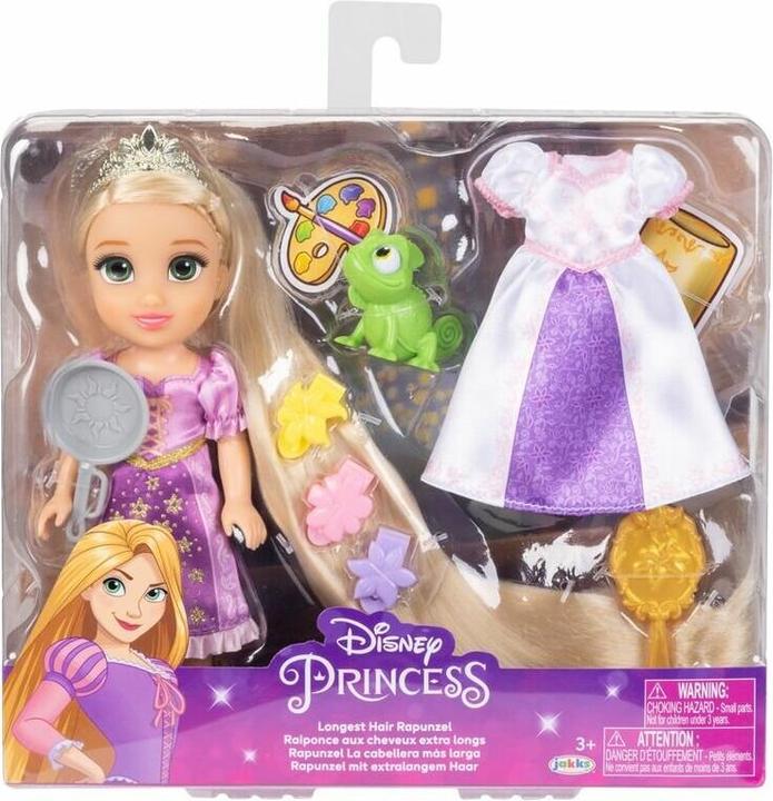 Actual product image Jakks Pacific Disney Princess 6 Inch Petite Doll with Extra Fashion & Accessories Longest Hair Rapunzel