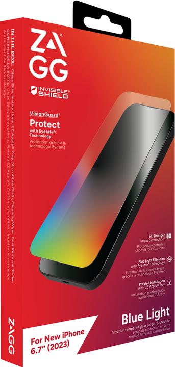 Actual product image Zagg Glass Elite VisionGuard+ (1 Piece, Apple iPhone 15 Plus)